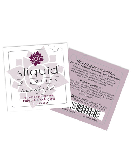 Sliquid Organics Natural Lubricating Gel - .17 Oz Pillow - Casual Toys
