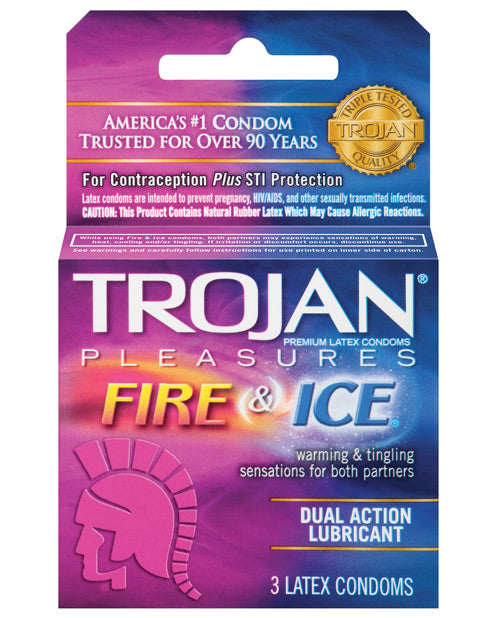 Trojan Fire & Ice Condoms - Box Of 3 - Casual Toys