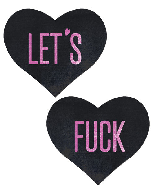Pastease Let's Fuck Hearts - Black O-s - Casual Toys