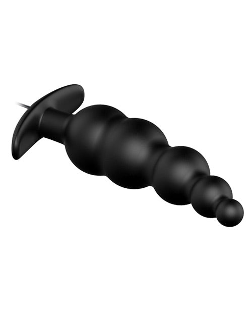 Pretty Love Vibrating Bead Shaped Butt Plug - Black - Casual Toys
