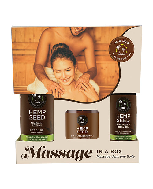 Earthly Body Holiday-valentines Hemp Seed Massage In A Box - Asst. Naked In The Woods - Casual Toys