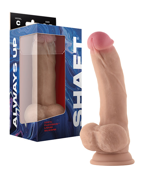 Shaft Model C Flexskin Liquid Silicone 8.5" Curved Dong W/balls - Casual Toys