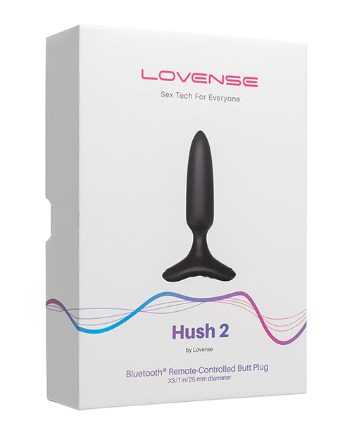 Lovense Hush 2 1" Butt Plug - Black - Casual Toys
