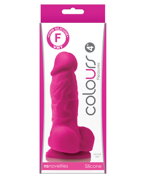 "Colours Pleasures 4"" Dong W/balls & Suction Cup" - Casual Toys