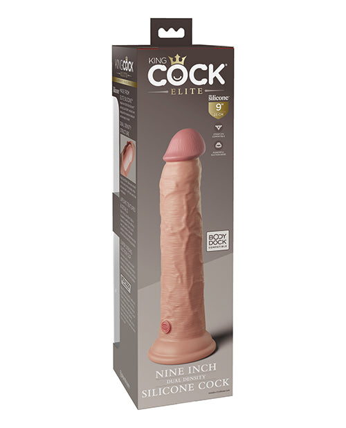 King Cock Elite 9" Dual Density Silicone Cock - Light - Casual Toys