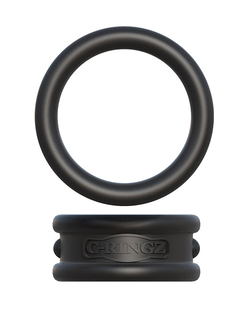 Fantasy C-ringz Max Width Silicone Rings - Black - Casual Toys