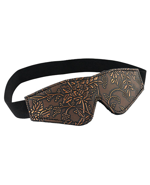 Spartacus Faux Fur Lining Blindfold - Brown Floral Print - Casual Toys