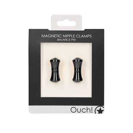 Ouch Magnetic Nipple Clamps - Balance Pin - Black - Casual Toys