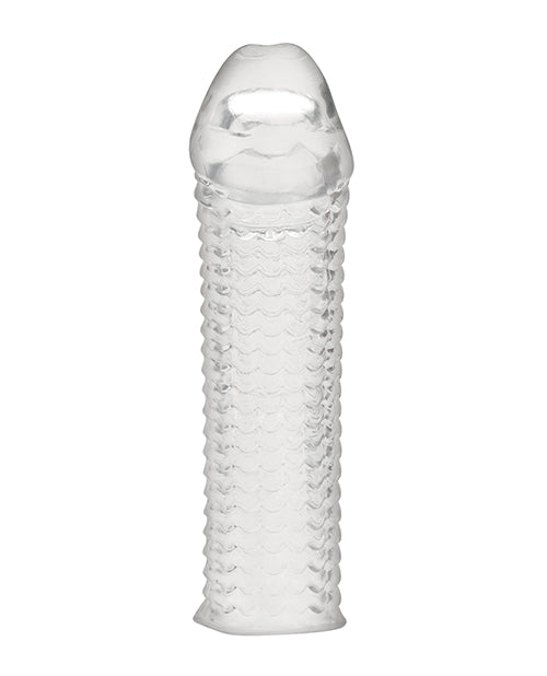 Blue Line C & B 6.5" Textured Penis Enhancing Sleeve Extension - Clear