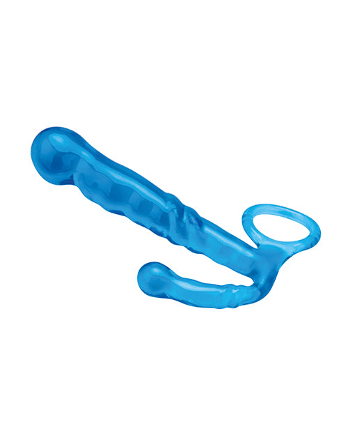 Blue Line C & B 4.5" Beginners Prostate Massager - Jelly Blue
