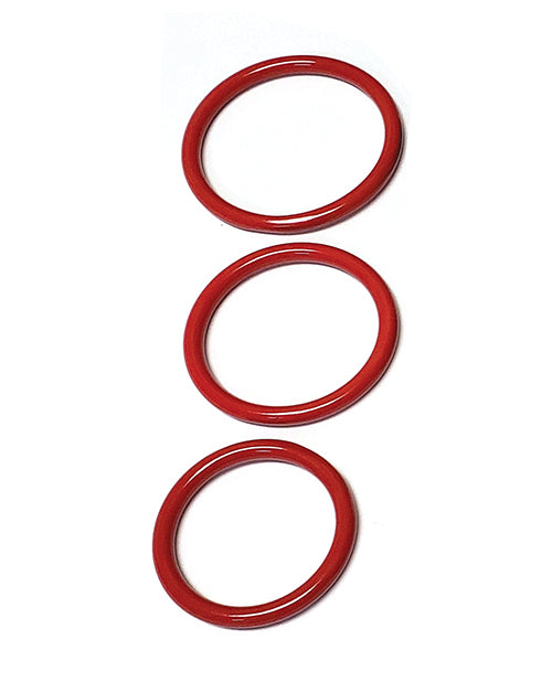 Spartacus Seamless Stainless Steel C-ring - Red Pack Of 3