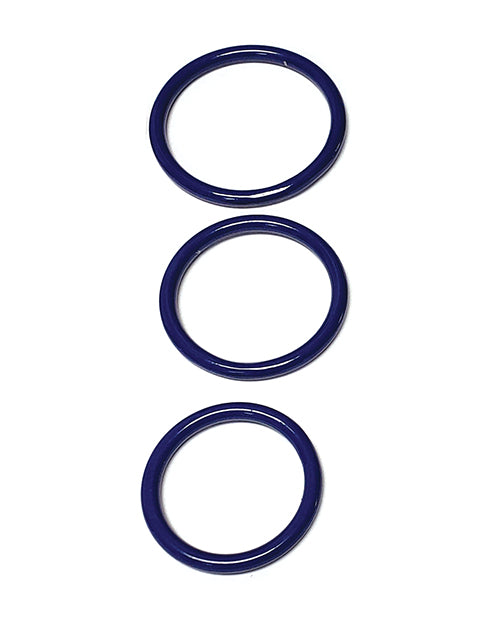 Spartacus Seamless Stainless Steel C-ring - Blue Pack Of 3