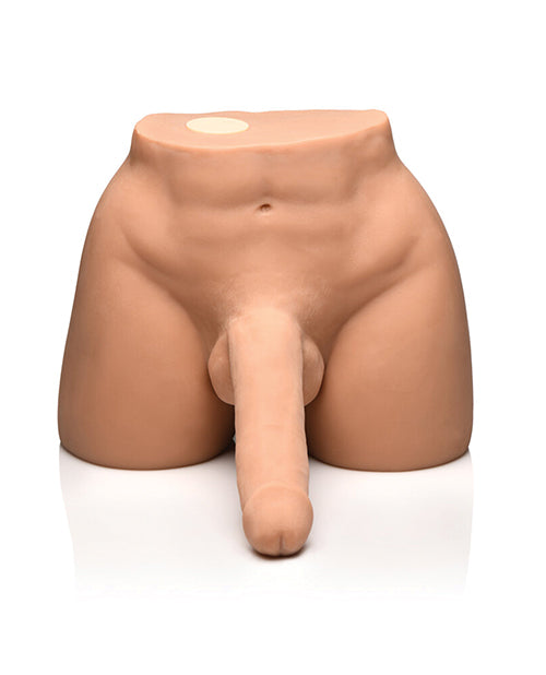 Curve Toys Jock Vibrating & Squeezing Male Masturbator W/poseable Dildo