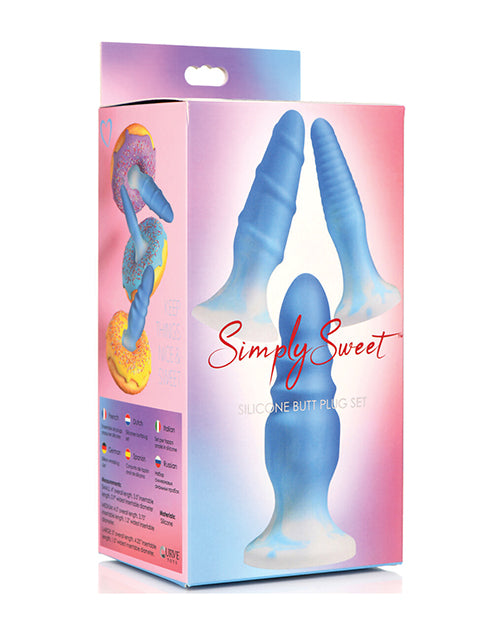 Curve Toys Simply Sweet Silicone Butt Plug Set