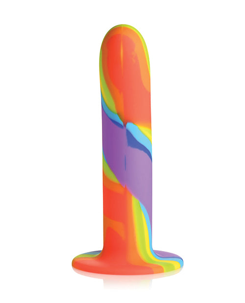 Curve Toys Simply Sweet Rainbow Silicone Dildo