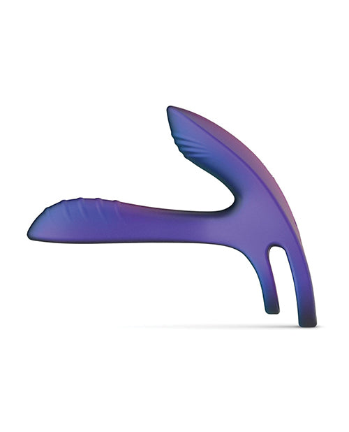 Hueman Infinity Ignite Vibrating Cock Ring - Purple