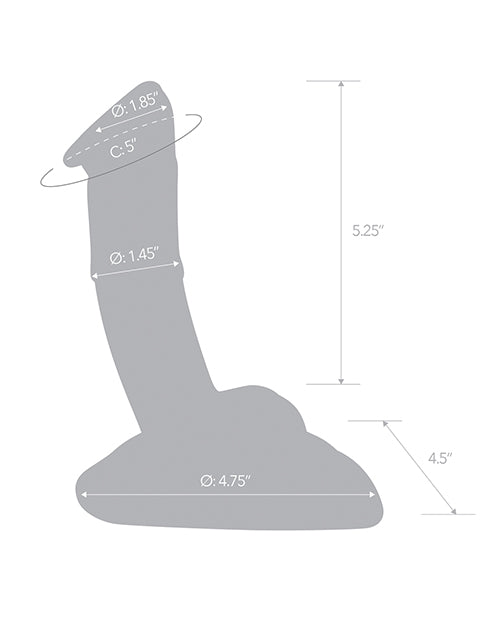 Glas 7.5" Rideable Standing Cock w/Stability Base