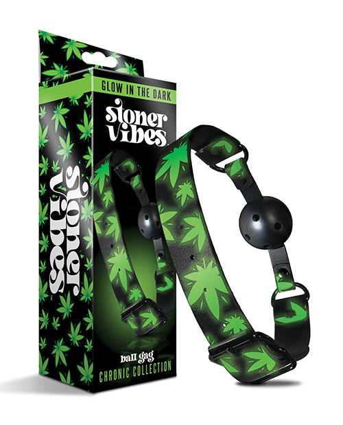 Stoner Vibes Glow in the Dark Breathable Ball Gag