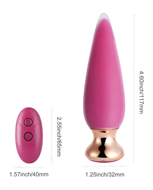Doro Plus Vibrating Anal Plug with Remote Control - Pink