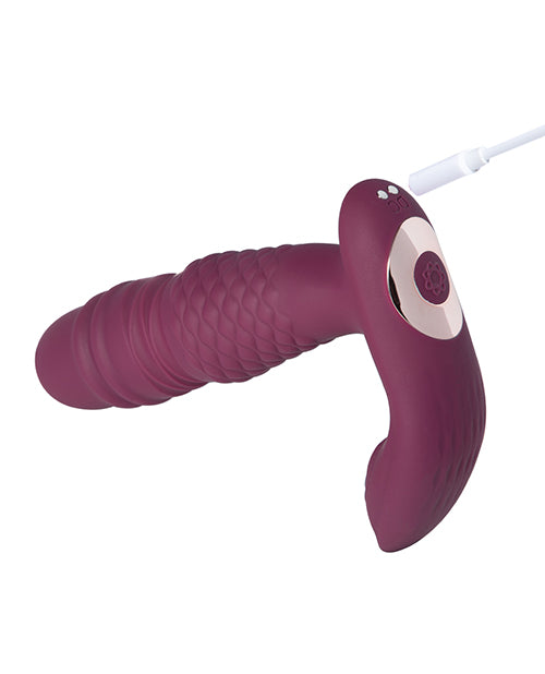 Ryder App-controlled Thrusting G-spot & Clit Vibrator - Rosy Red