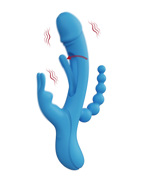Trilux Kinky Finger Rabbit Vibrator With Anal Beads