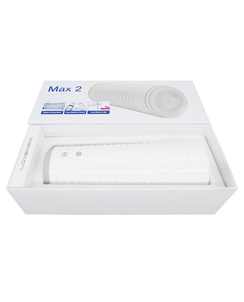 Lovense Max 2 Rechargeable Male Masturbator W/ White Case - Clear Sleeve