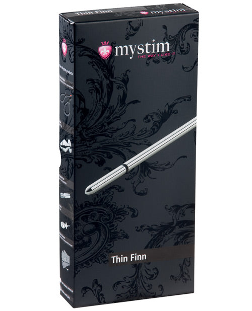 Mystim Thin Finn eStim Urethral Sound - Silver