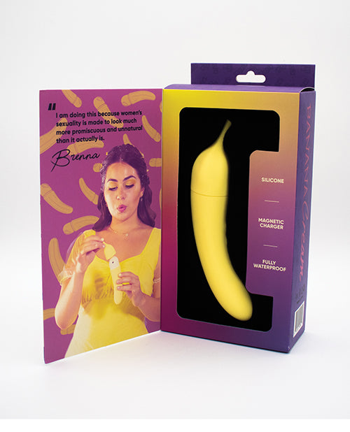 Natalie's Toy Box Banana Cream Air Pulse & G-Spot Vibrator - Yellow