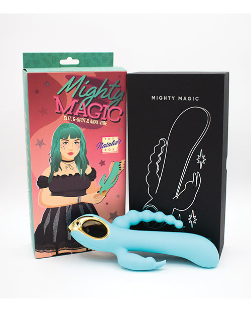 Natalie's Toy Box Mighty Magic Clit, G-Spot & Anal Vibrator - Aqua