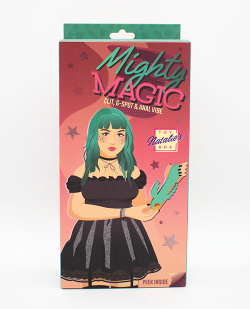 Natalie's Toy Box Mighty Magic Clit, G-Spot & Anal Vibrator - Aqua