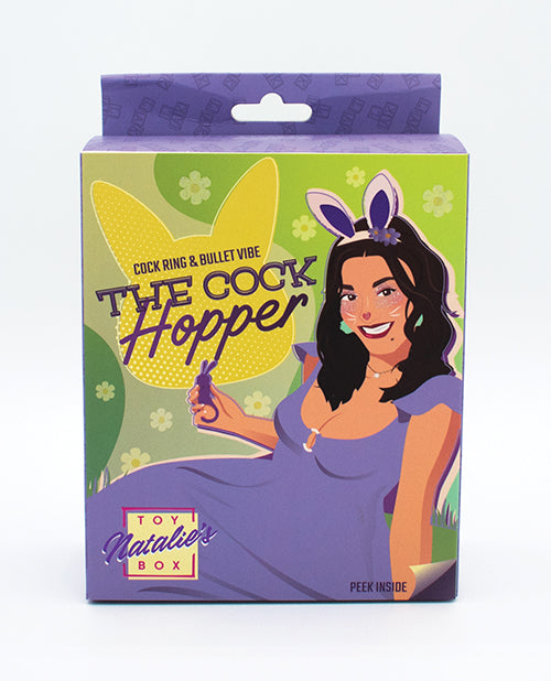 Natalie's Toy Box The Cock Hopper Cock Ring & Bullet Vibrator - Purple