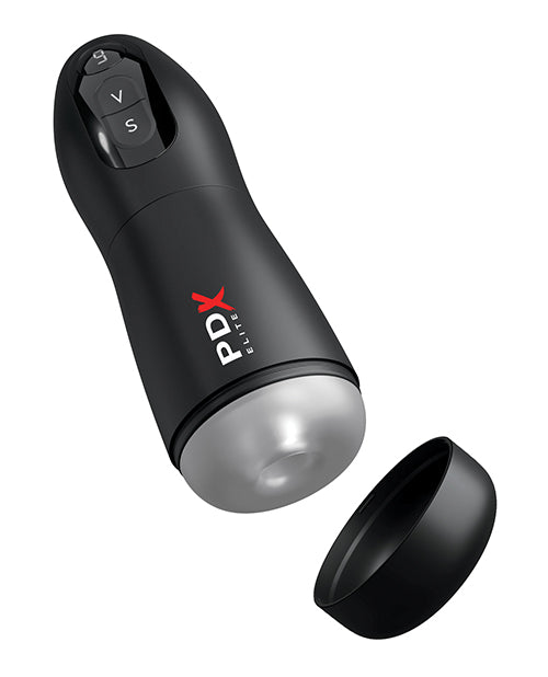 PDX Elite Suck-O-Matic Vibrating Stroker - Frosted/Black
