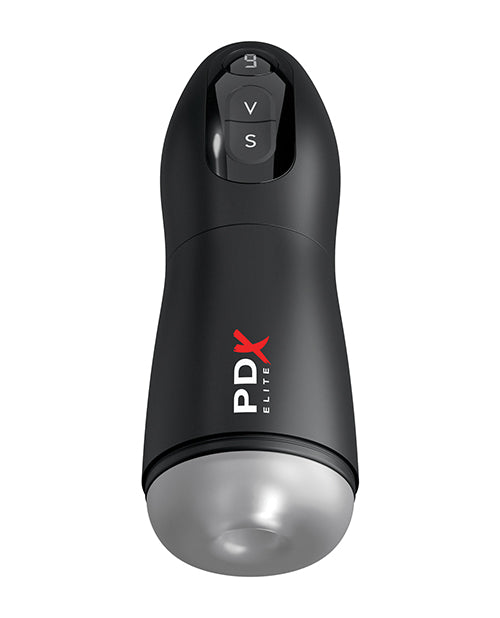 PDX Elite Suck-O-Matic Vibrating Stroker - Frosted/Black
