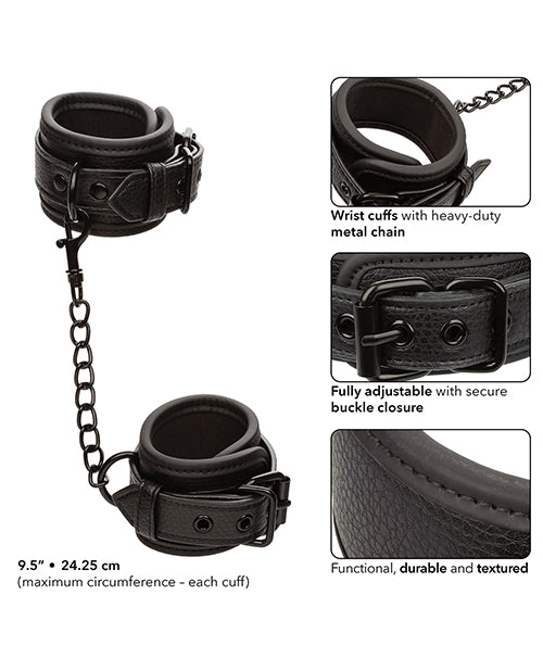 Nocturnal Collection Detachable Adjustable Wrist Cuffs - Black