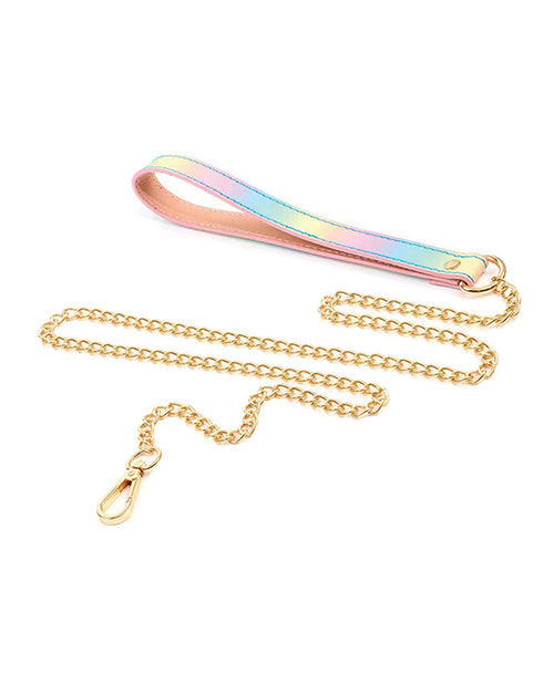 Hello Sexy! Hot Bitch Collar & Leash - Iridescent Rainbow