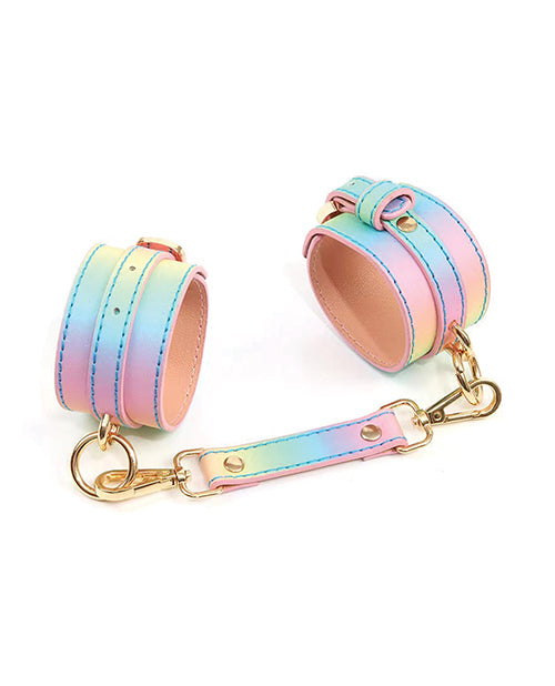 Hello Sexy! Hot Bitch Cuffs & Collar - Iridescent Rainbow