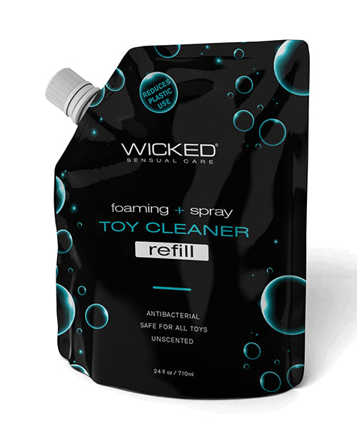 Wicked Sensual Care Foaming + Spray Toy Cleaner Refill Pouch - 24 oz