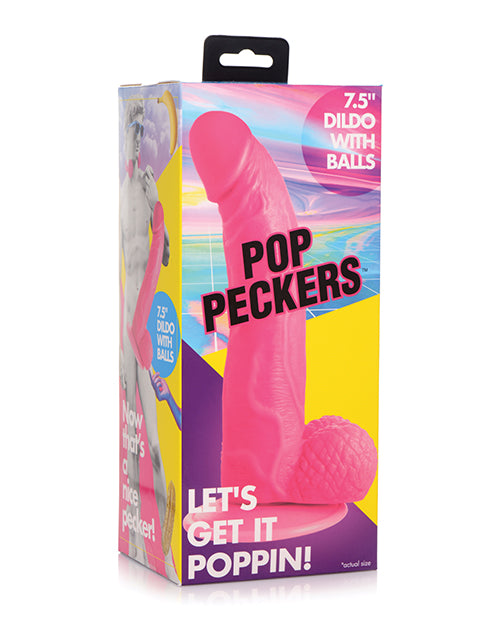 Pop Peckers 7.5" Dildo W/balls