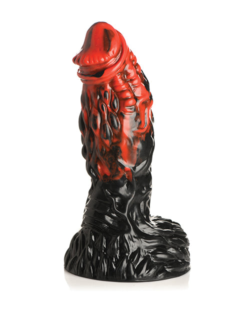 Creature Cocks Vulcan Silicone Dildo - Black/Red