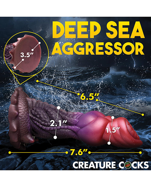 Creature Cocks Deep Diver Silicone Dildo - Multi Color