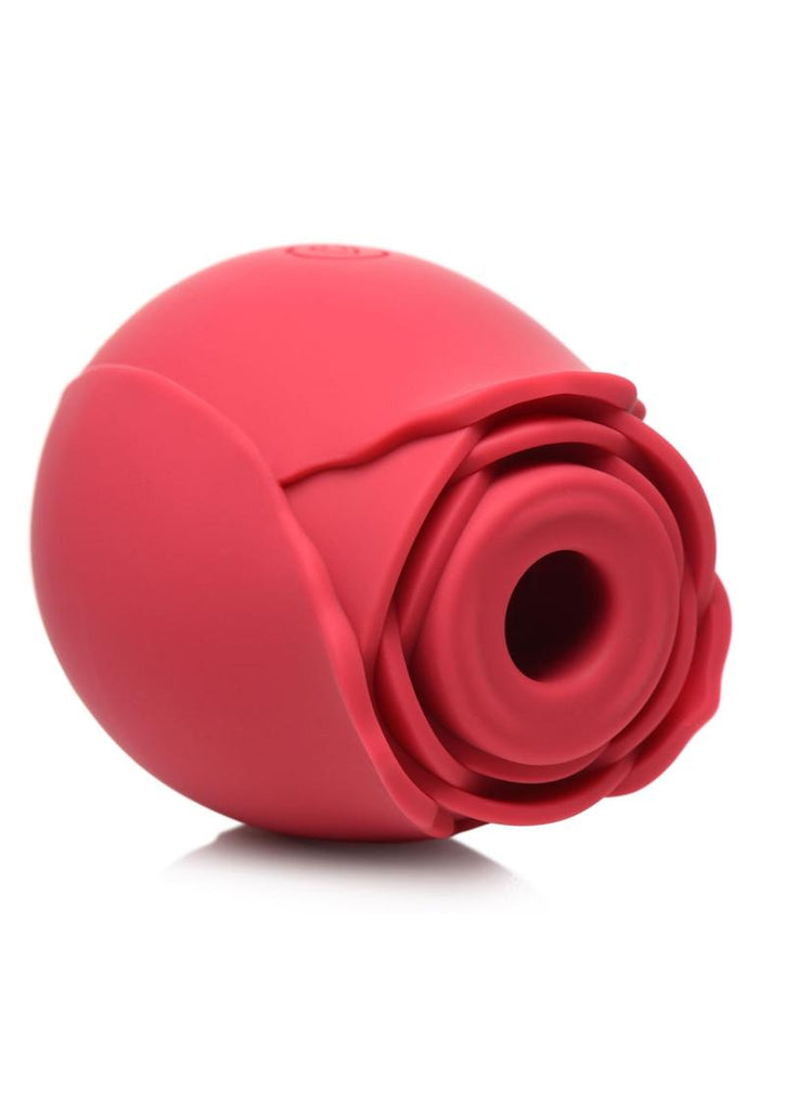 Inmi Bloomgasm Wild Rose 10x Silicone ReChargable Clit Stimulator w/ Suction - Red - Casual Toys