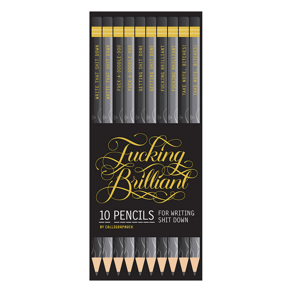 Calligraphuck Fucking Brilliant Pencils 10 pk. - Casual Toys