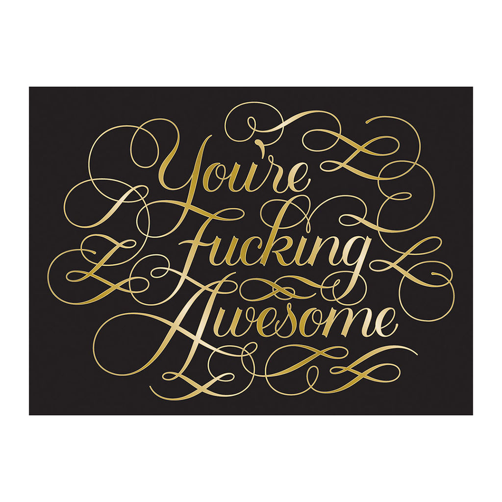 Calligraphuck You're Fucking Awesome Notecards 12 pk . - Casual Toys