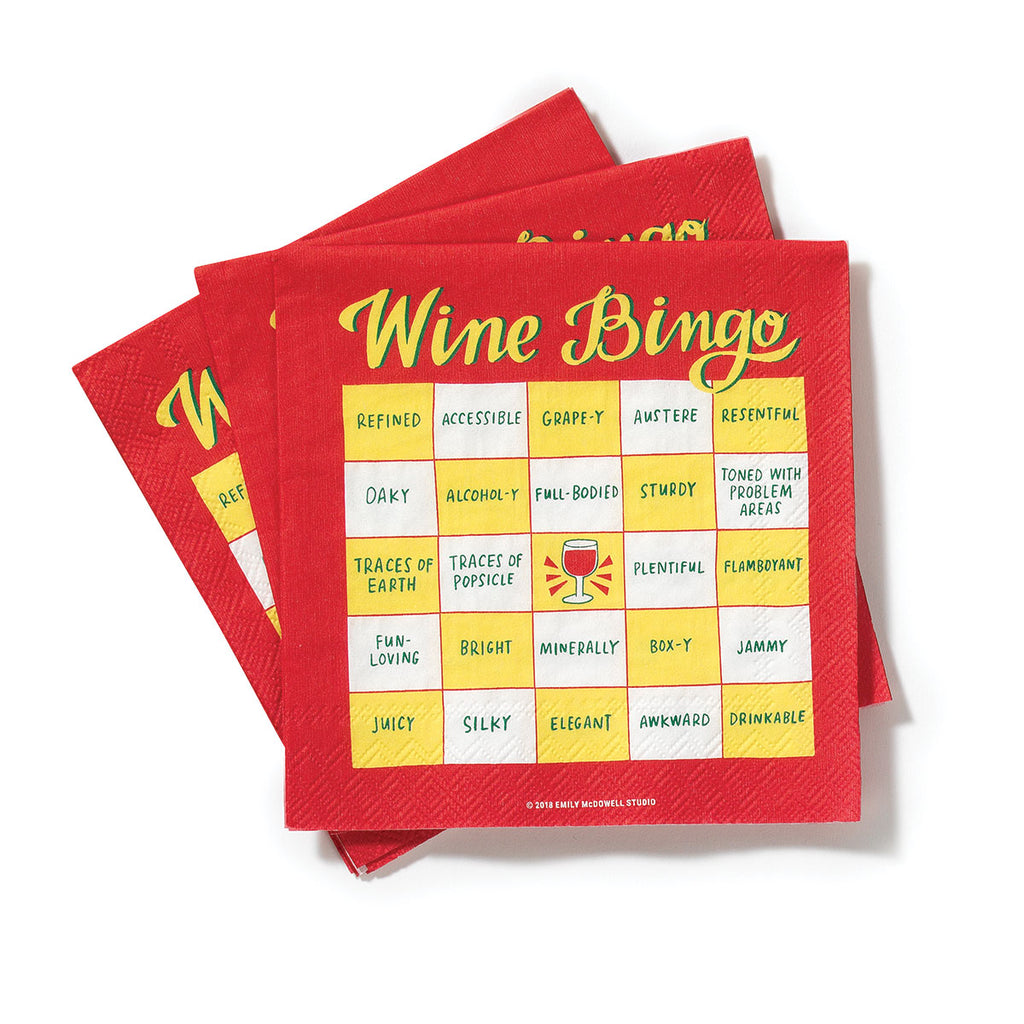 Wine Bingo Napkins - Casual Toys