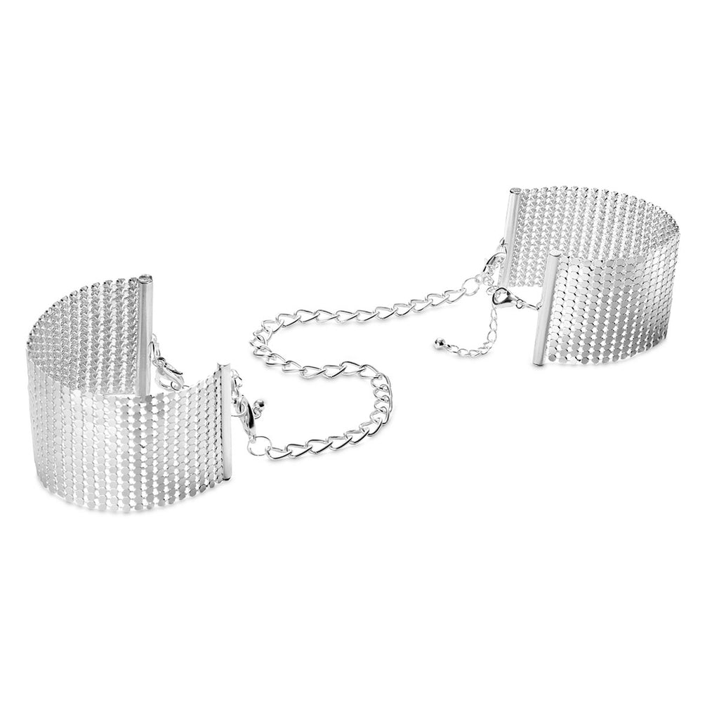 Bijoux Indiscrets Desir Metallique Mesh Handcuffs - Silver - Casual Toys