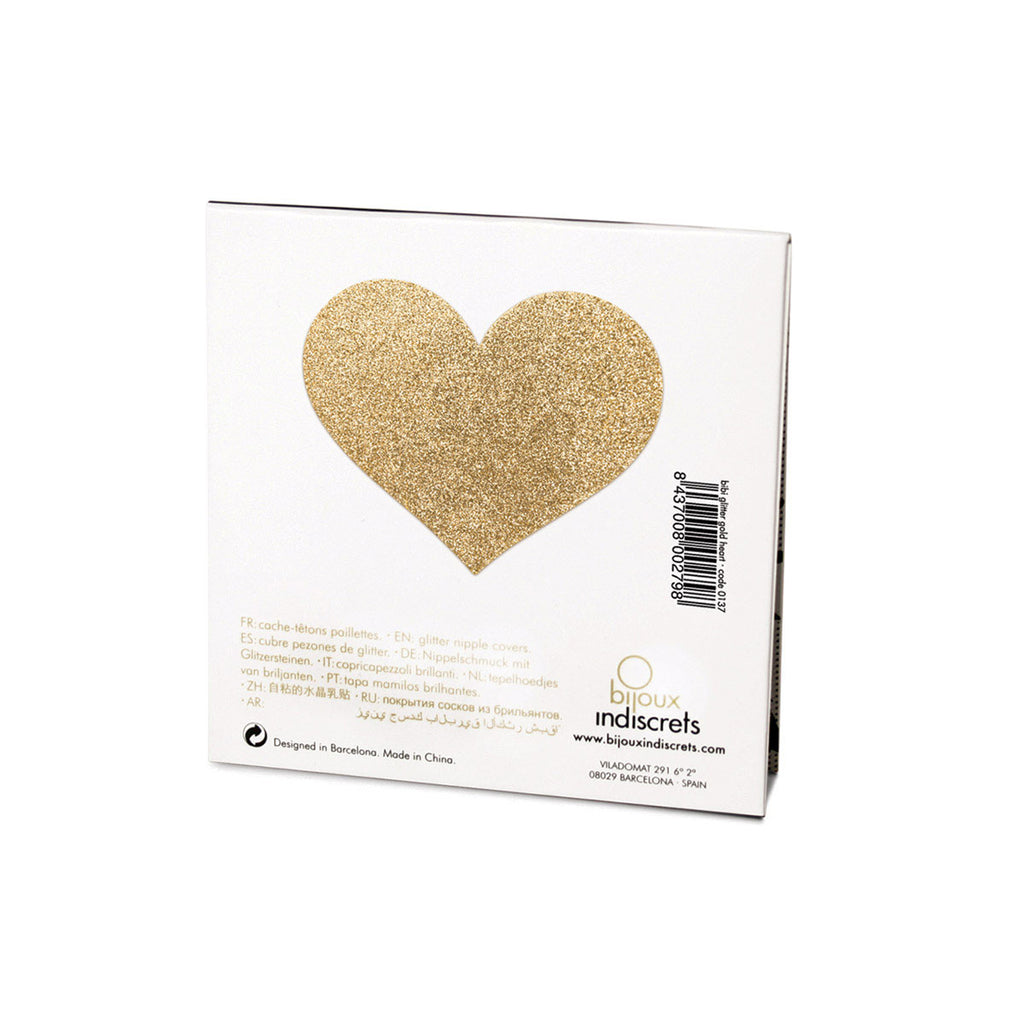 Bijoux Indiscrets Flash Pastie - Heart Gold - Casual Toys