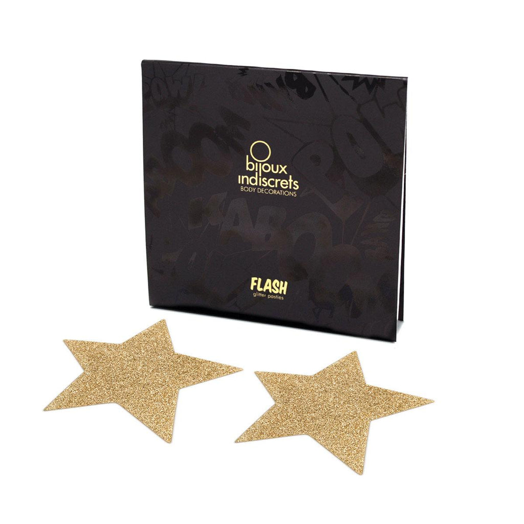 Bijoux Indiscrets Flash Pastie - Star Gold - Casual Toys
