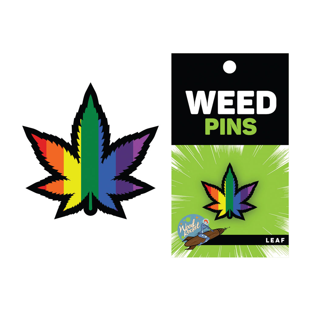 WoodRocket Marijuana Rainbow Pin - Casual Toys