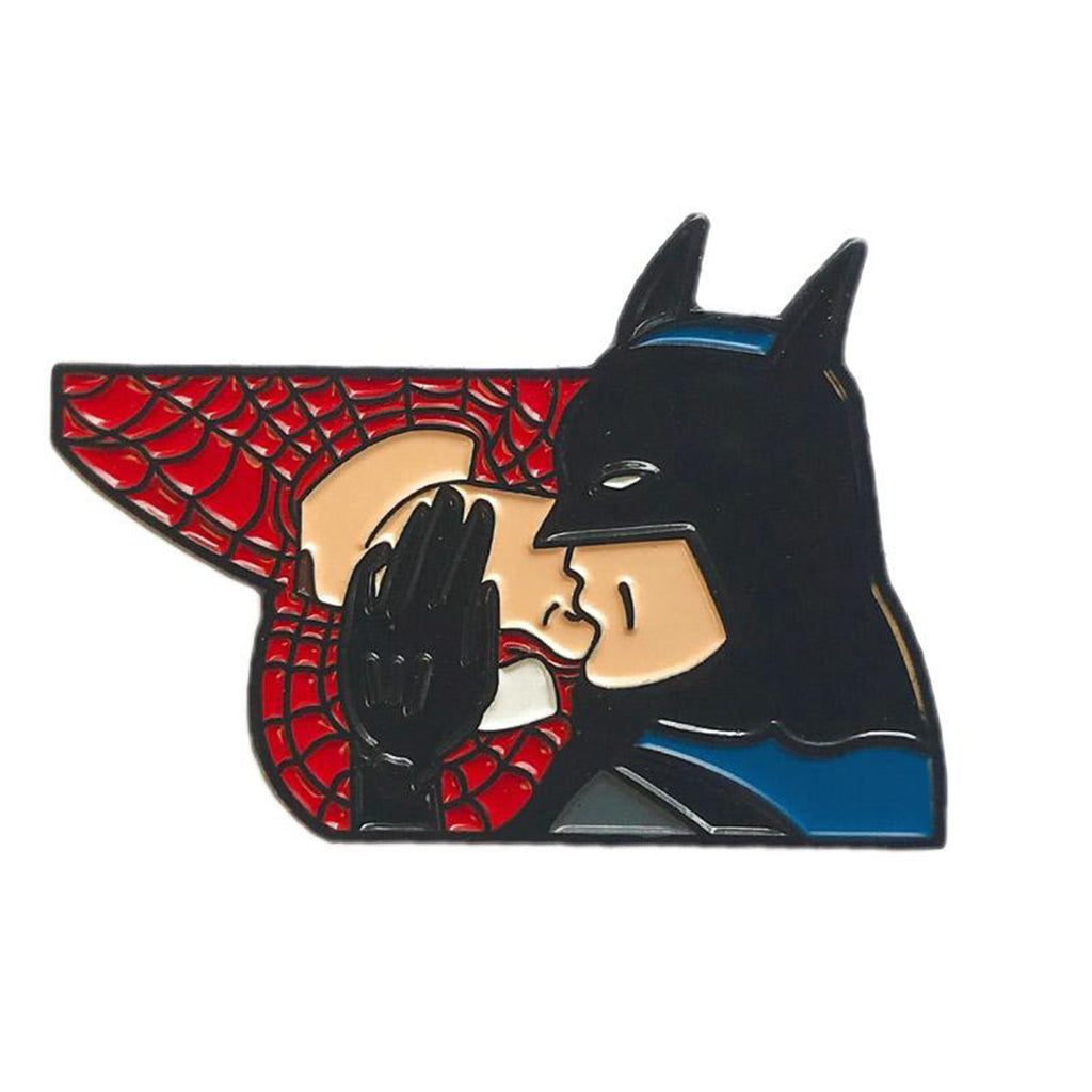 Geeky & Kinky Batman & Spiderman XO Enamel Pin - Casual Toys