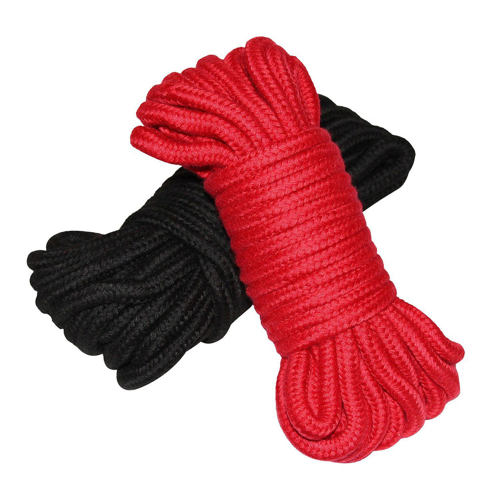 Shibari Soft Bondage Rope 2pk - Black & Red